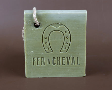 FER A CHEVAL Pure Olive Savon de Marseille Slice on a Rope | 125g French Soaps UK