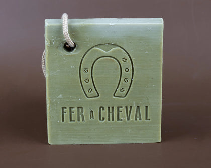 FER A CHEVAL Pure Olive Savon de Marseille Slice on a Rope | 125g French Soaps UK