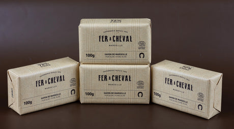 FER A CHEVAL Pure Olive Savonnettes de Marseille, 100g 4 pack French Soaps UK