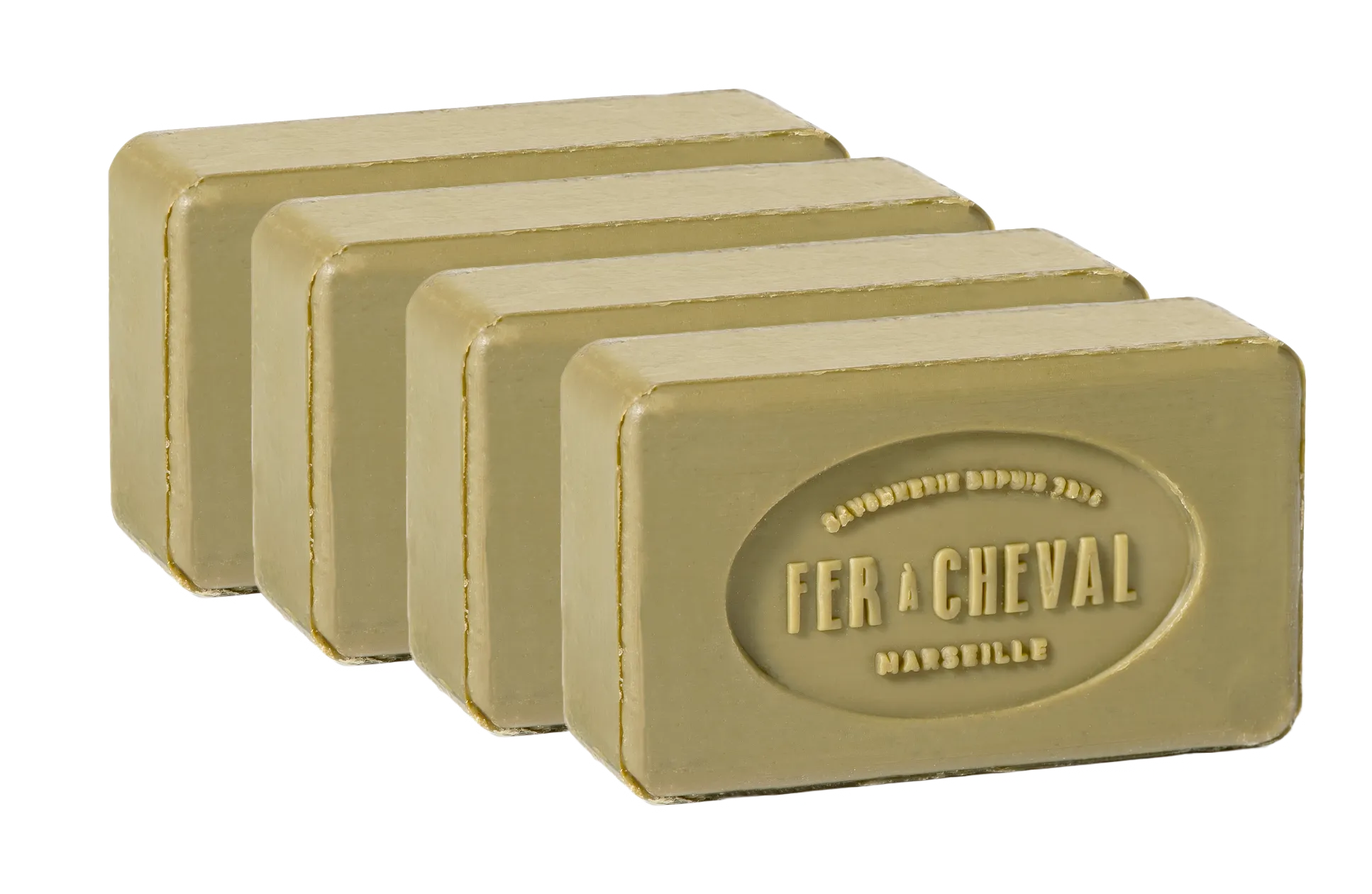 FER A CHEVAL Pure Olive Savonnettes de Marseille, 100g 4 pack French Soaps UK