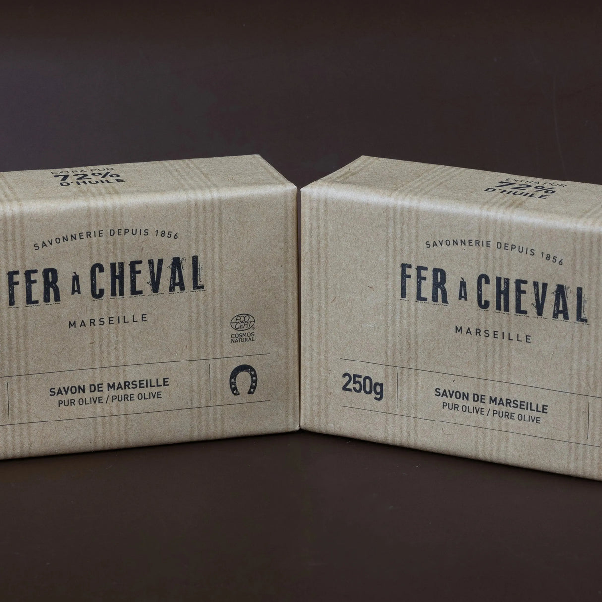 FER A CHEVAL Pure Olive Savonnettes de Marseille, 250g Twin Pack French Soaps UK