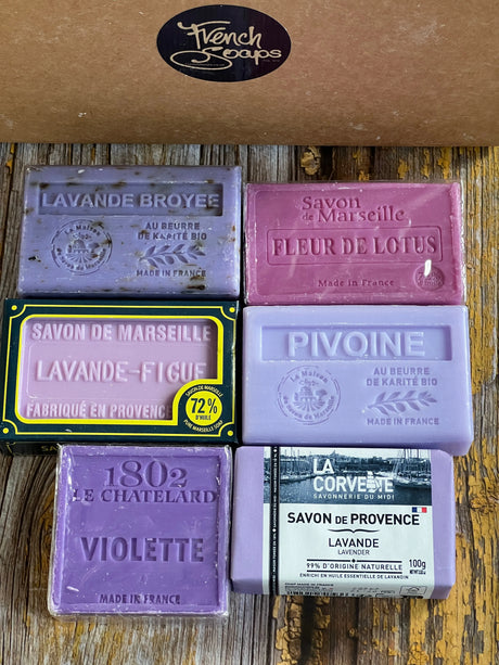 FRENCH SOAPS Purple Soap Discovery Box French Soaps UK