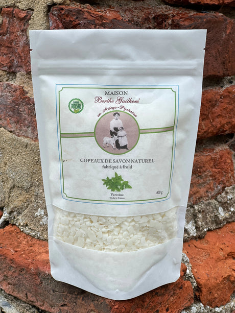 MAISON BERTHE GUILHEM Pyrenean Soap Flakes for Laundry | Verbena Essential Oil | 400g French Soaps UK
