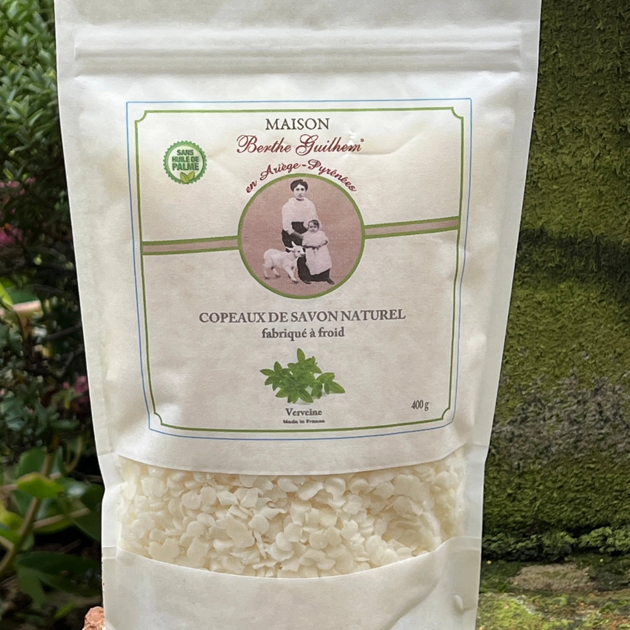 MAISON BERTHE GUILHEM Pyrenean Soap Flakes for Laundry | Verbena Essential Oil | 400g French Soaps UK