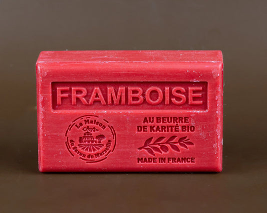LA MAISON DU SAVON DE MARSEILLE Raspberry French Soap with Organic Shea Butter 125g French Soaps UK
