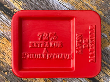 Bastide & Olivier Red Ceramic Soap Dish for Marseille Soap Cubes French Soaps UK