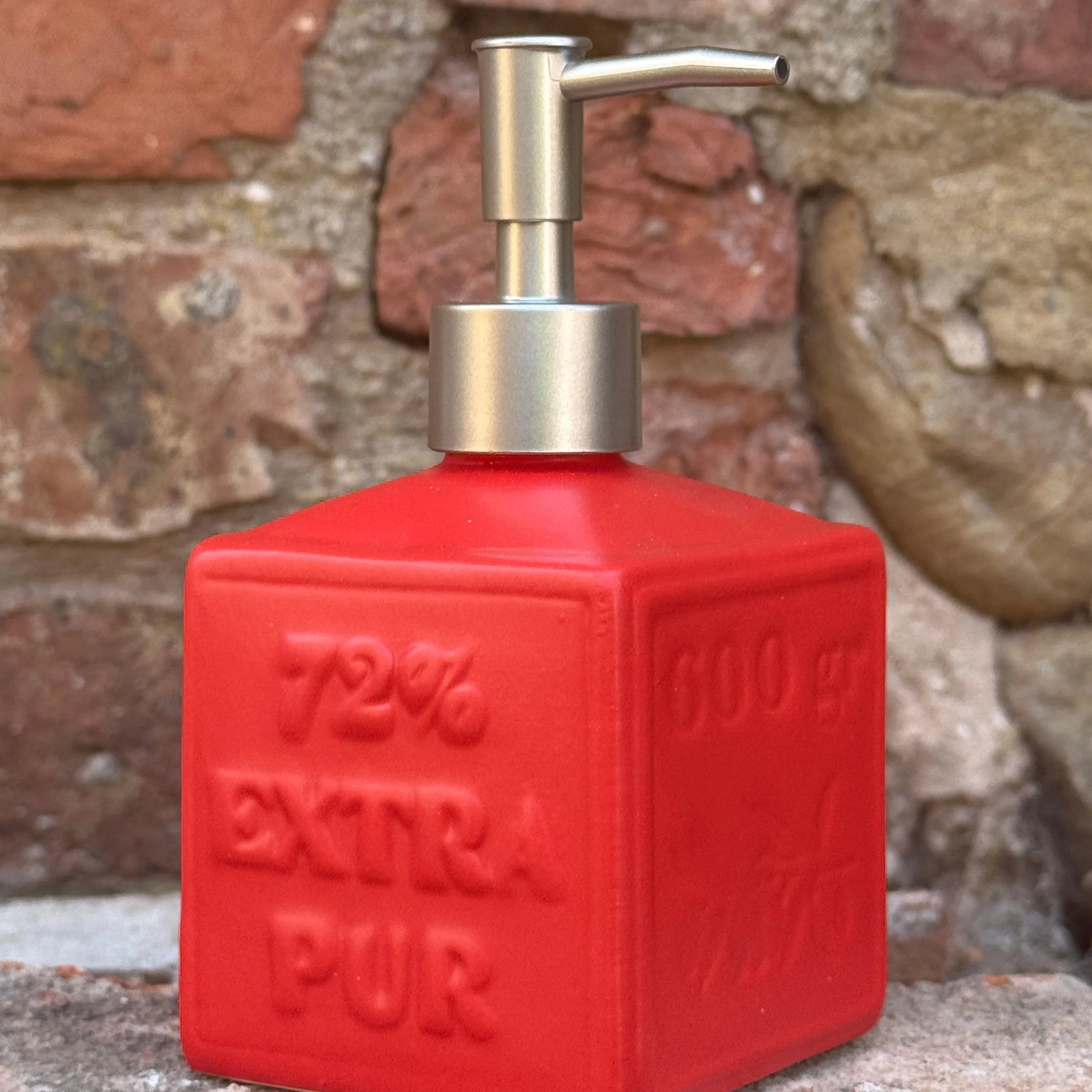 Bastide & Olivier Red Ceramic Soap Dispenser French Soaps UK