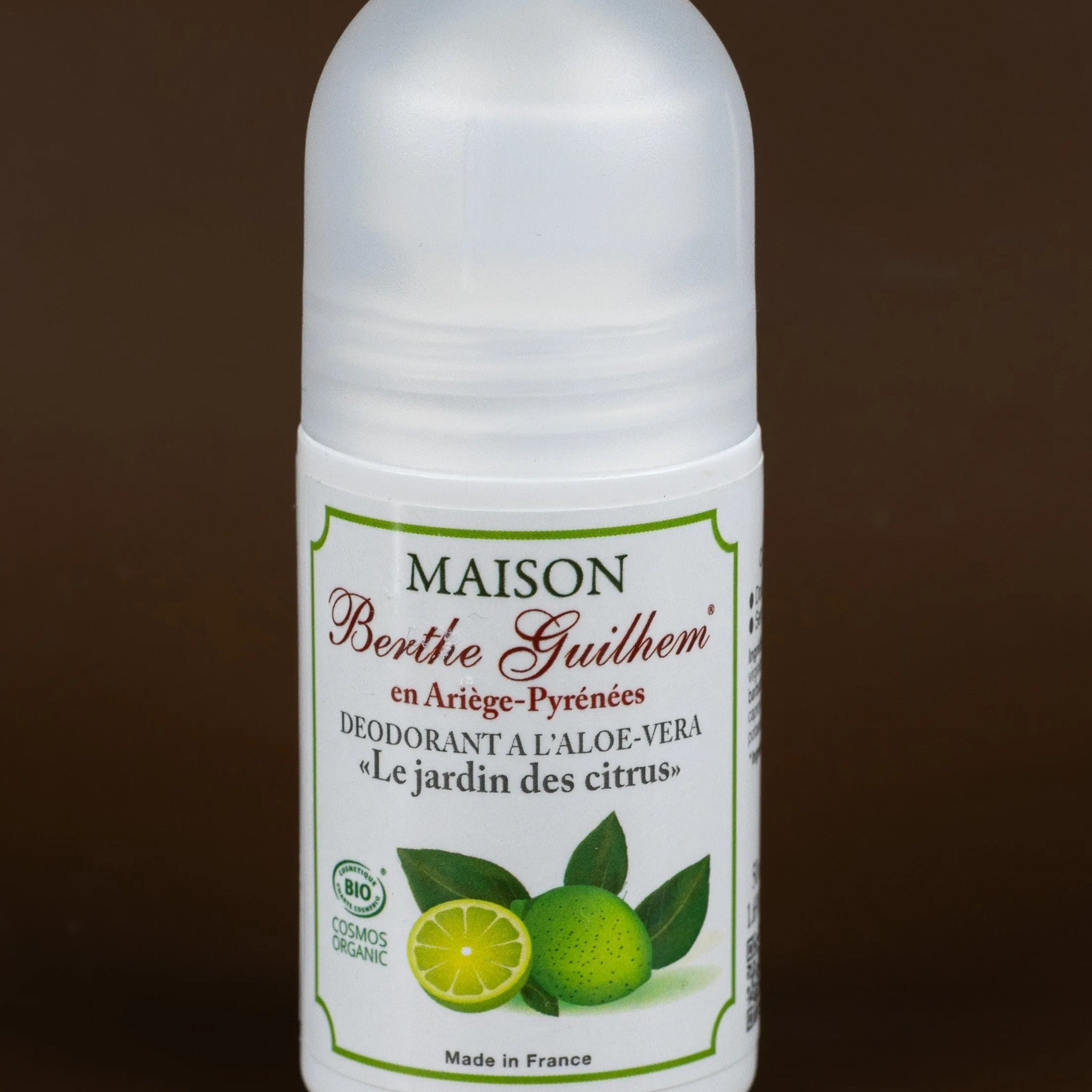MAISON BERTHE GUILHEM Roll On Deodorant with Organic Alpine Goat's Milk, Citrus Garden | 50ml French Soaps UK