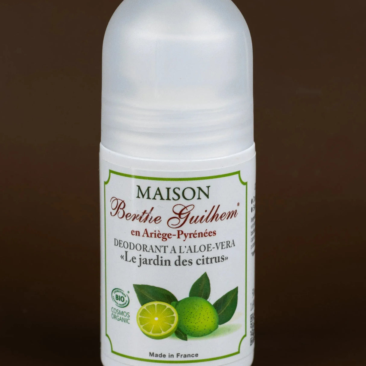 MAISON BERTHE GUILHEM Roll On Deodorant with Organic Alpine Goat's Milk, Citrus Garden | 50ml French Soaps UK