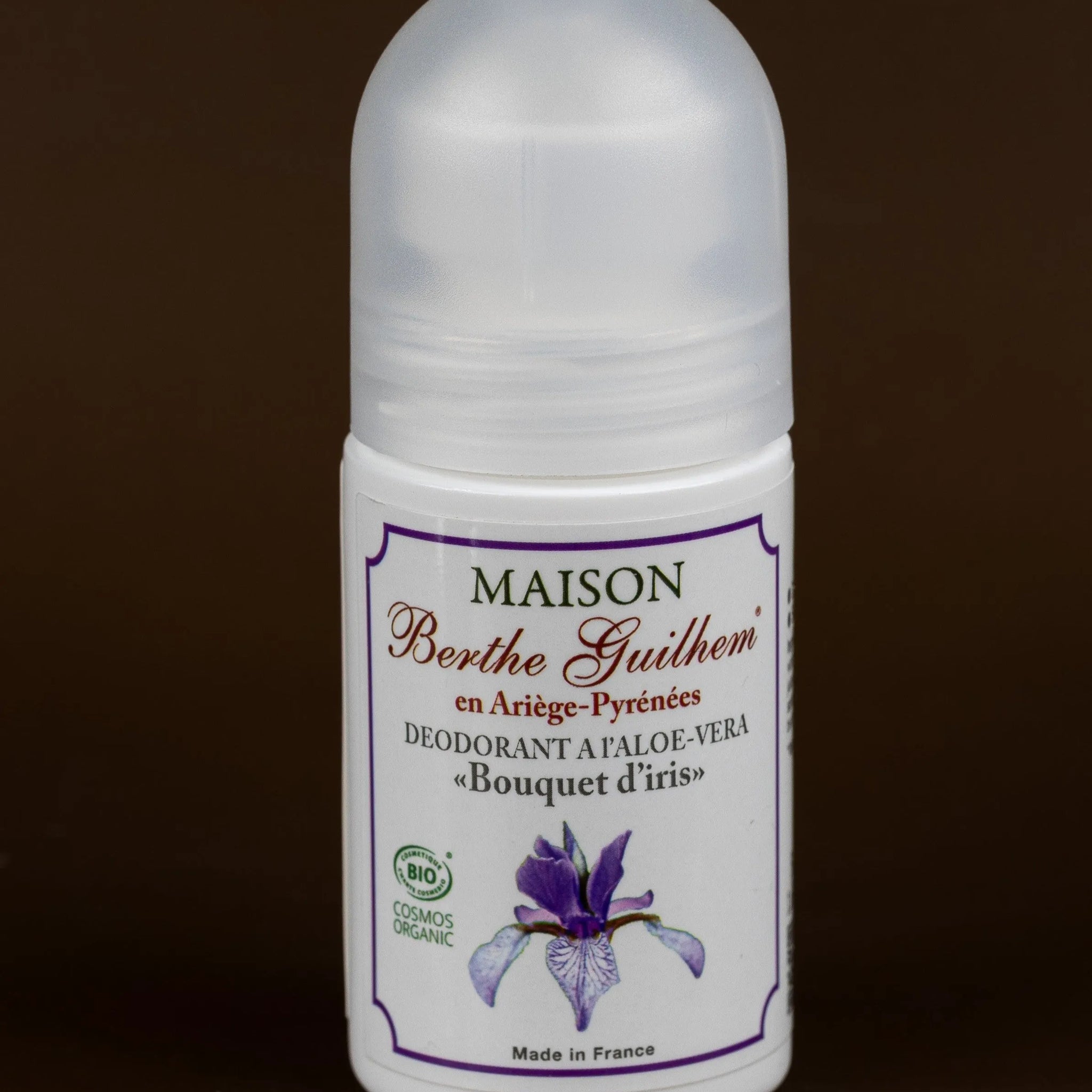 MAISON BERTHE GUILHEM Roll On Deodorant with Organic Alpine Goat's Milk , Iris | 50ml French Soaps UK