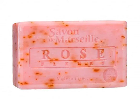 LE CHATELARD 1802 Rose Flower Savon de Provence, enriched with Rose Petals & Sweet Almond Oil | 100g French Soaps UK