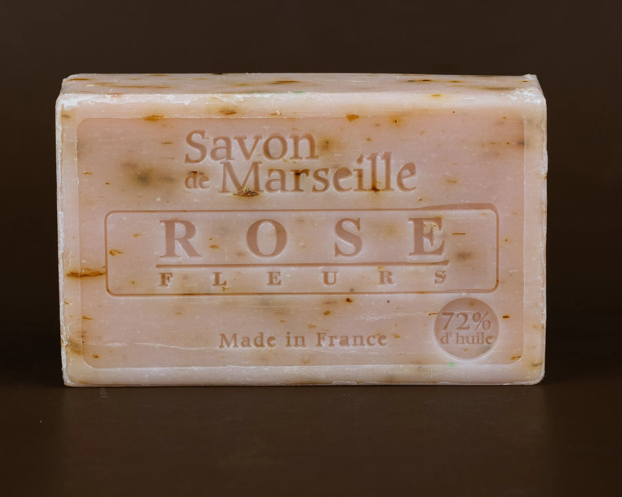 LE CHATELARD 1802 Rose Flower Savon de Provence, enriched with Rose Petals & Sweet Almond Oil | 100g French Soaps UK