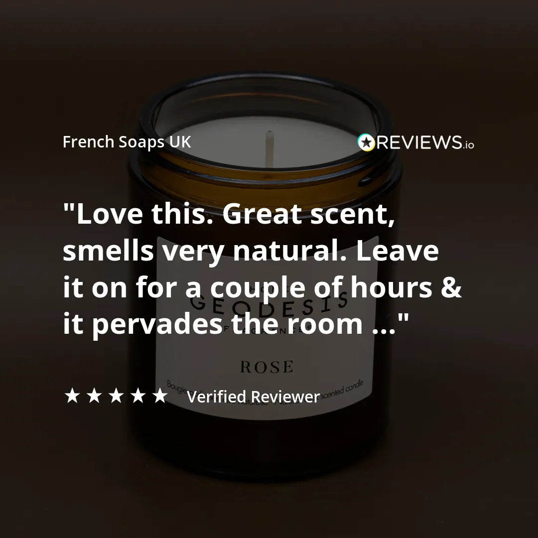 GEODESIS Rose, India, Candle by Geodesis French Soaps UK