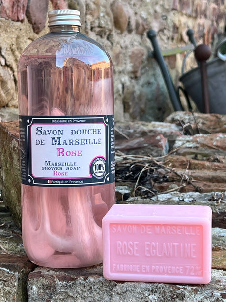 BLEU JAUNE Rose, Marseille Liquid Soap | 1L French Soaps UK
