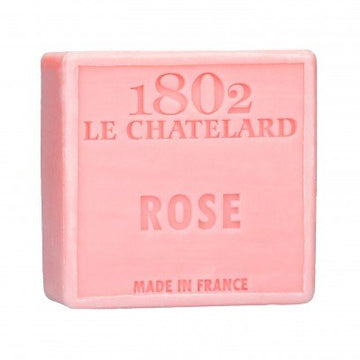 Rose Marseille Soap, 72%  Coconut, Olive and Almond Oil, 100g |  PALM FREE