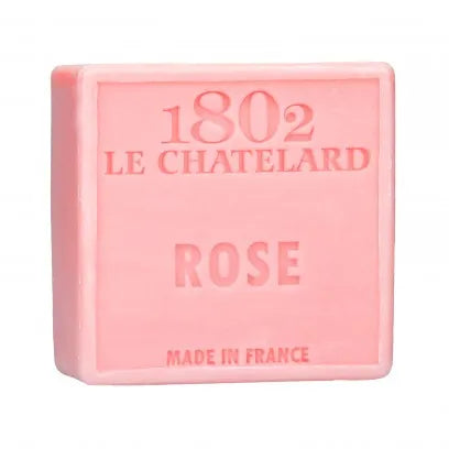 LE CHATELARD 1802 Rose Marseille Soap, 72%  Coconut, Olive and Almond Oil, 100g |  PALM FREE French Soaps UK