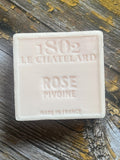 LE CHATELARD 1802 Rose & Peony Marseille Soap, 72%  Coconut, Olive and Almond Oil, 100g |  PALM FREE French Soaps UK
