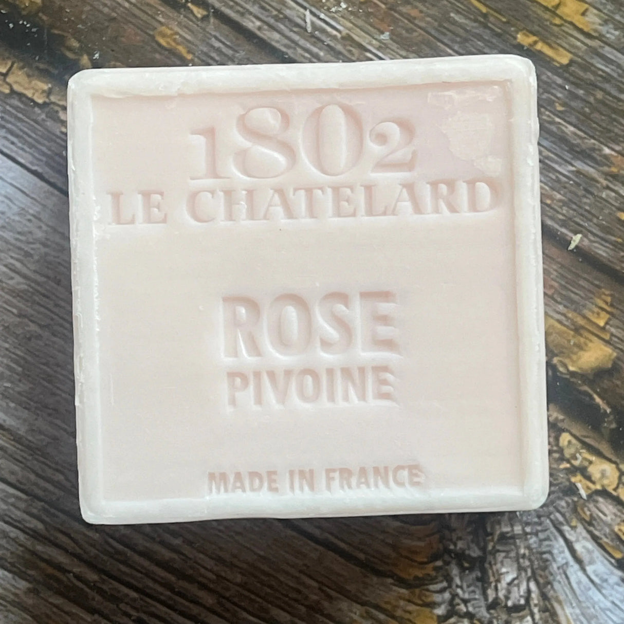 LE CHATELARD 1802 Rose & Peony Marseille Soap, 72%  Coconut, Olive and Almond Oil, 100g |  PALM FREE French Soaps UK