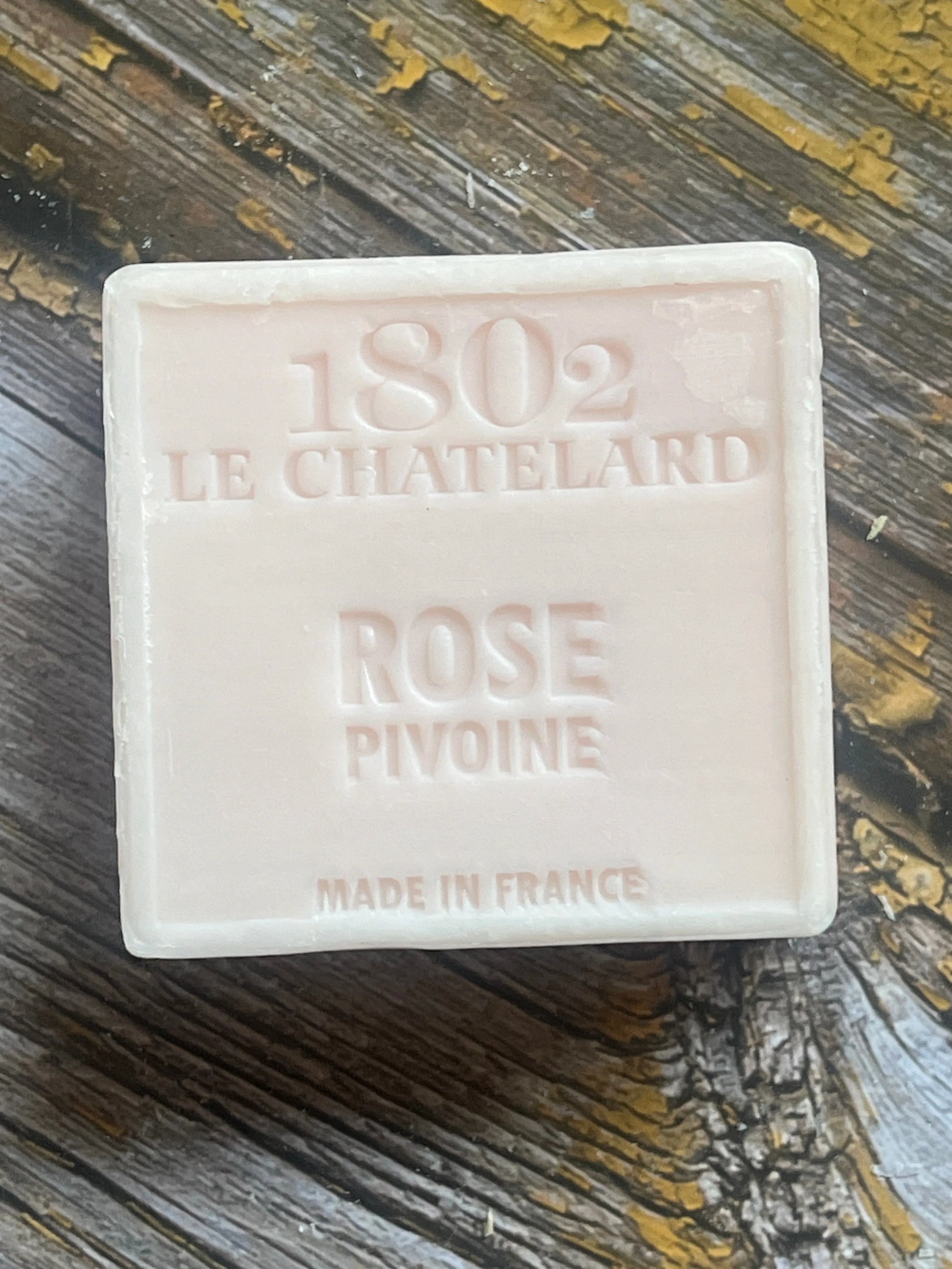 LE CHATELARD 1802 Rose & Peony Marseille Soap, 72%  Coconut, Olive and Almond Oil, 100g |  PALM FREE French Soaps UK