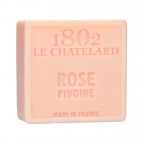 LE CHATELARD 1802 Rose & Peony Marseille Soap, 72%  Coconut, Olive and Almond Oil, 100g |  PALM FREE French Soaps UK
