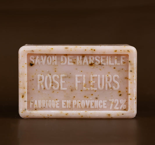 Rose Petal, Exfoliating  Marseille Soap with Shea Butter |  100g