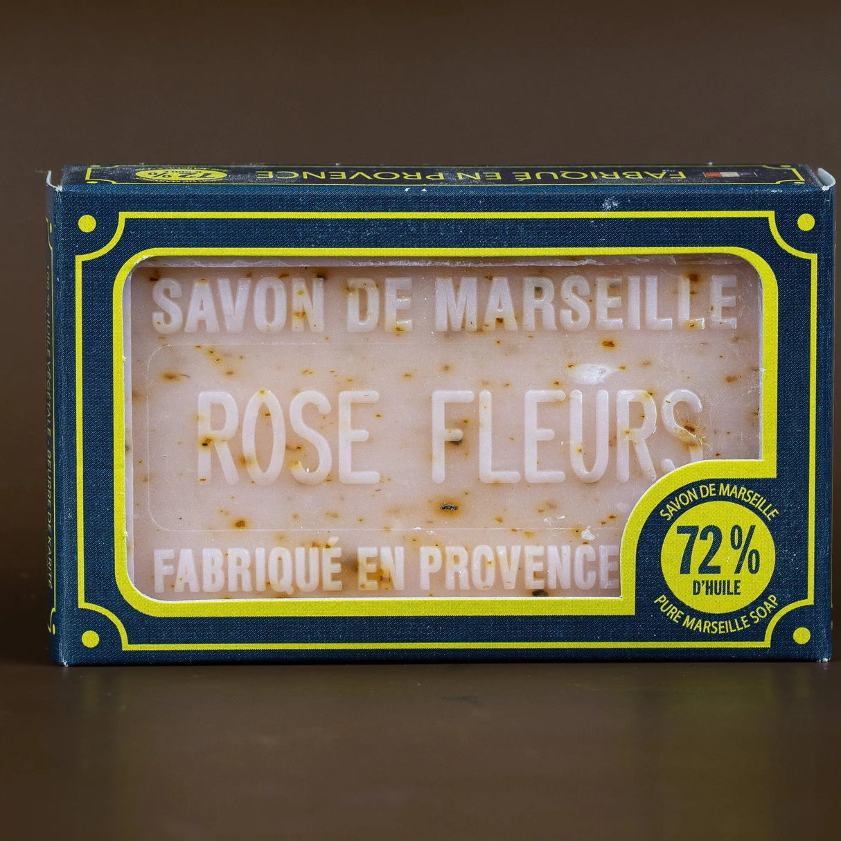 BLEU JAUNE Rose Petal, Exfoliating  Marseille Soap with Shea Butter |  100g French Soaps UK