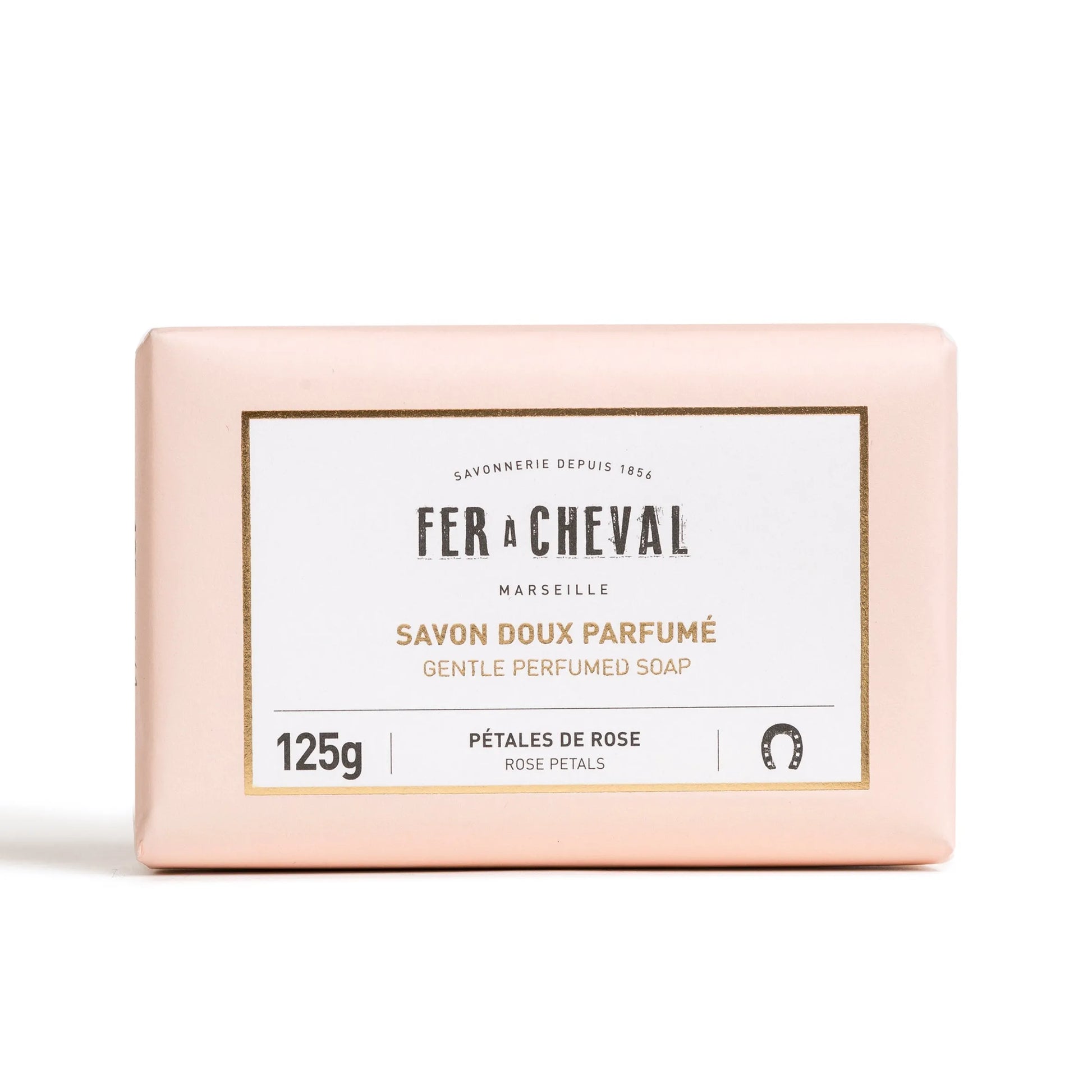 FER A CHEVAL Rose Petal, Extra Gentle Fragranced Marseille Soap | 125g French Soaps UK