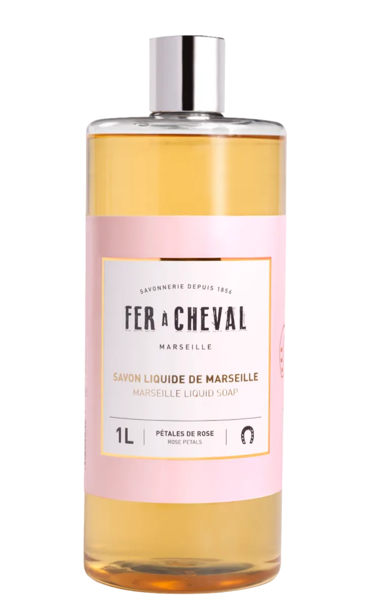 FER A CHEVAL Rose Petal, Marseille Liquid Soap | 1L French Soaps UK