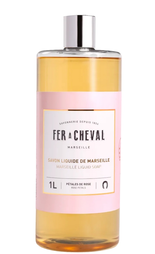 FER A CHEVAL Rose Petal, Marseille Liquid Soap | 1L French Soaps UK