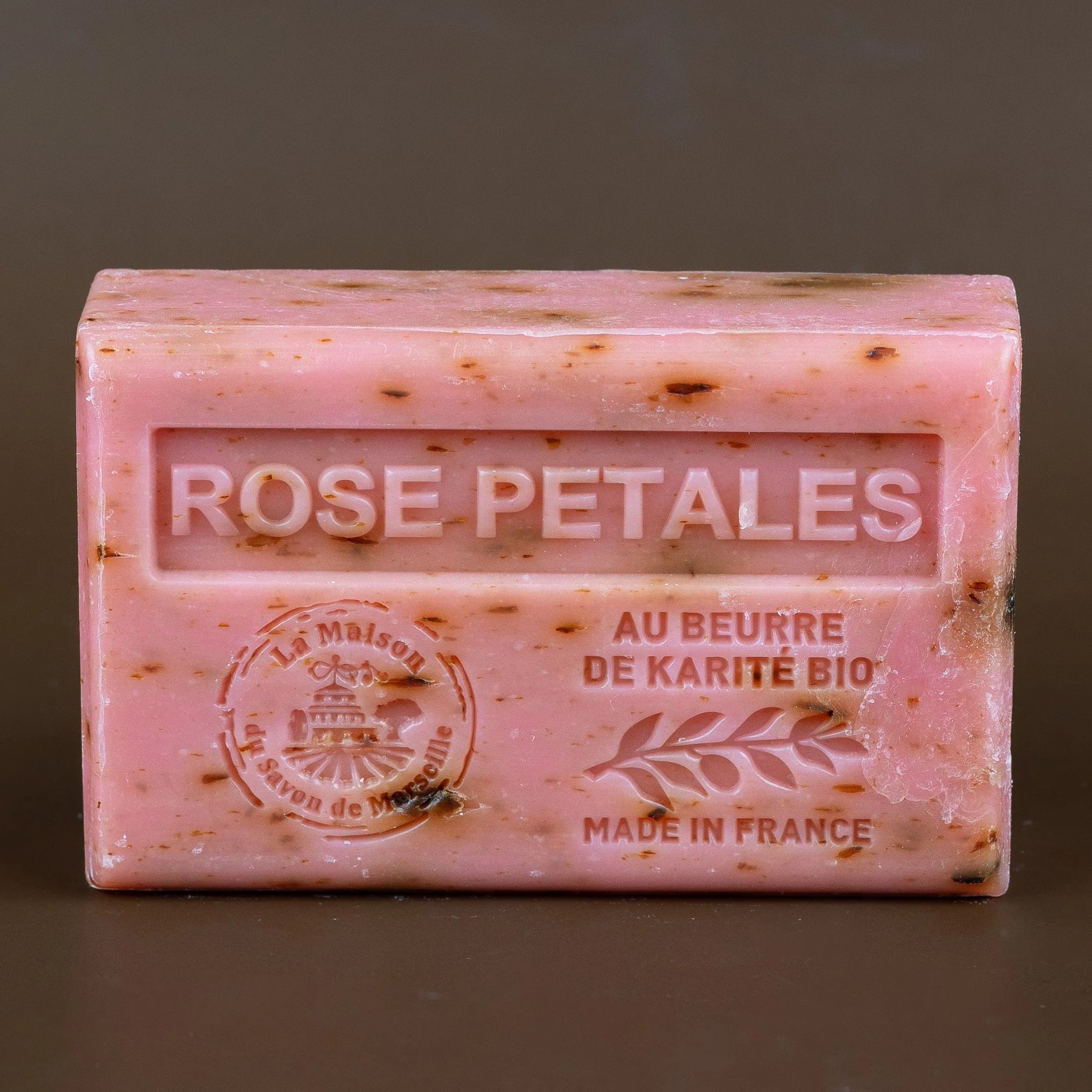 La Maison du Savon de Marseille Rose Petals French Soap with organic Shea Butter 125g French Soaps UK