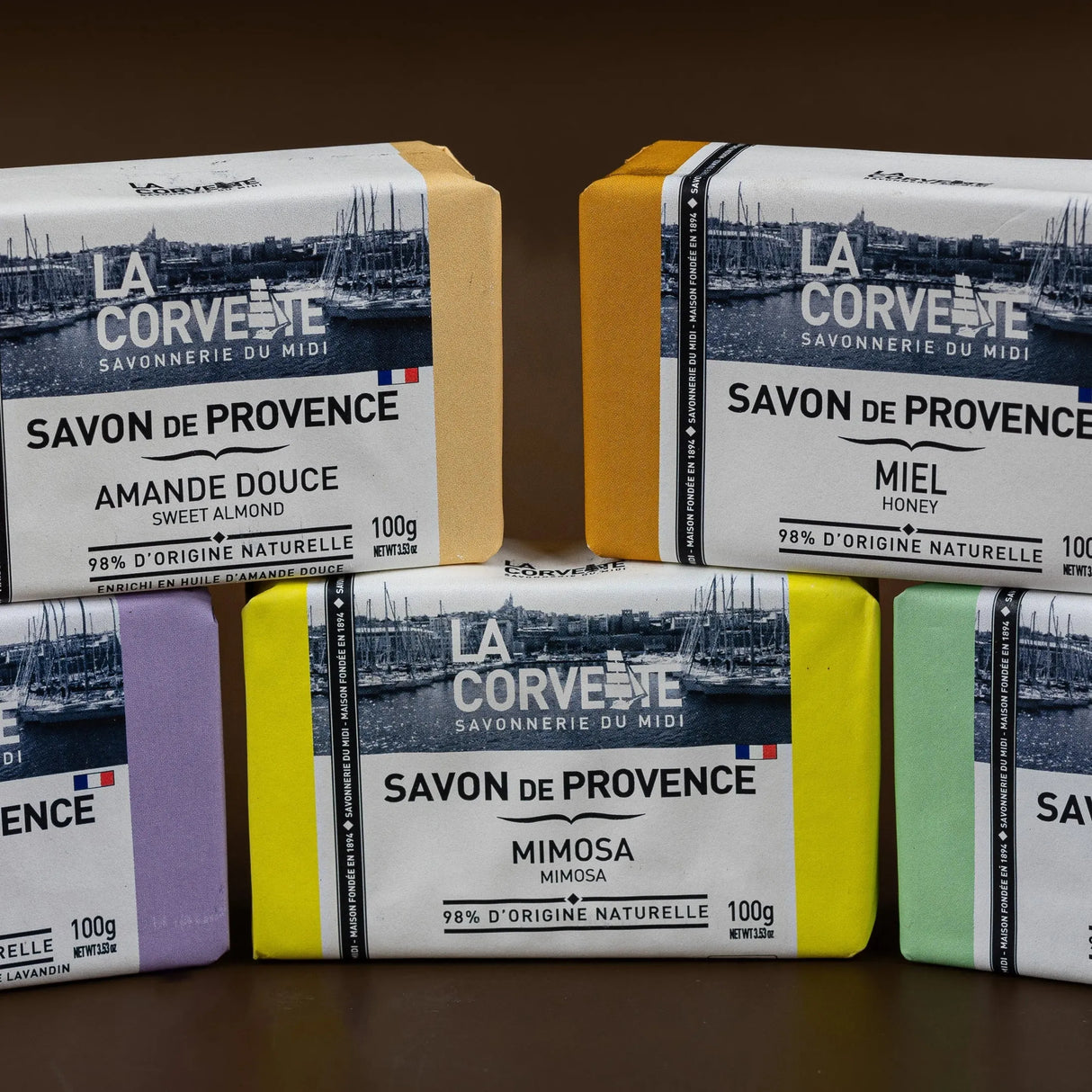 LA CORVETTE Rose, Savon de Provence, 100g French Soaps UK