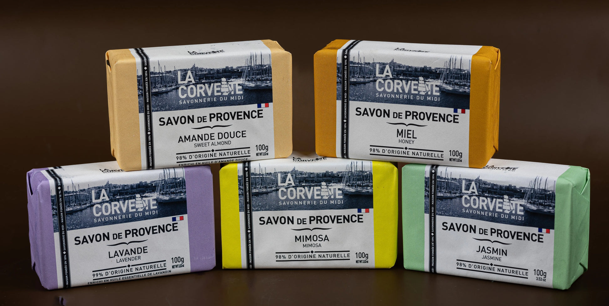 LA CORVETTE Rose, Savon de Provence, 100g French Soaps UK
