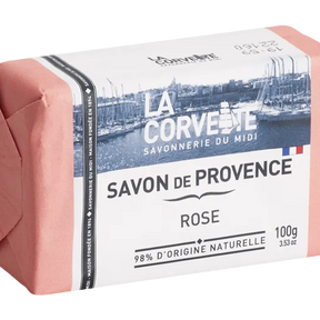 LA CORVETTE Rose, Savon de Provence, 100g French Soaps UK