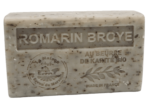 Rosemary Broyee (Exfoliating) Soap with organic Shea Butter 125g