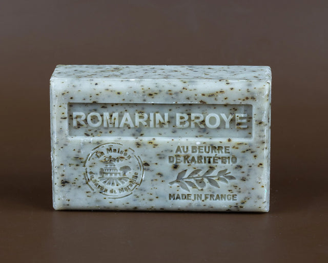 La Maison du Savon de Marseille Rosemary Broyee (Exfoliating) Soap with organic Shea Butter 125g French Soaps UK