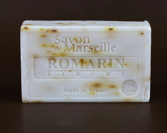 LE CHATELARD 1802 Rosemary Flower Exfoliating Savon de Provence, enriched with Sweet Almond Oil | 100g French Soaps UK