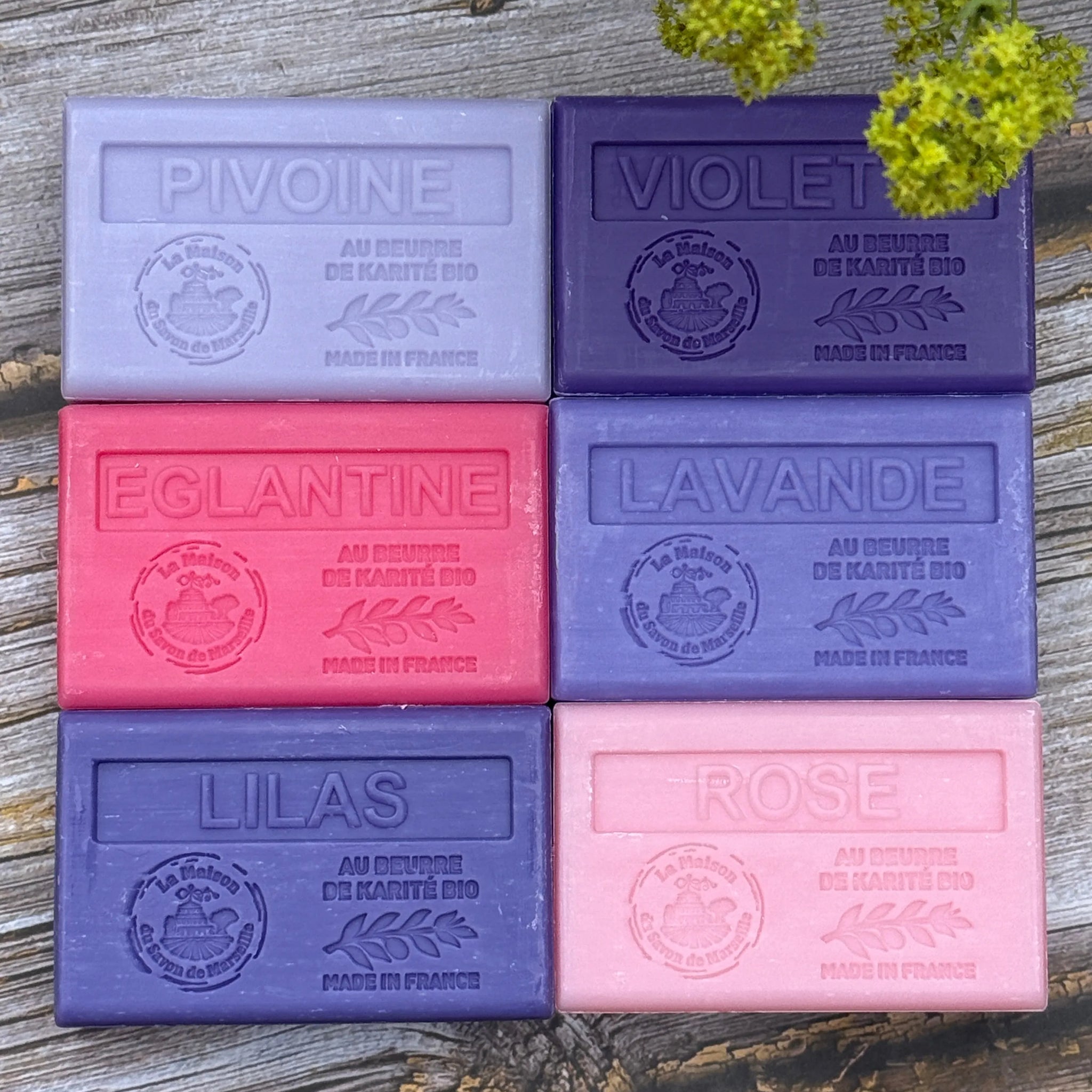 La Maison du Savon de Marseille Rosey Posey, 6 x 125g Soap Bars  I  Unwrapped French Soaps UK