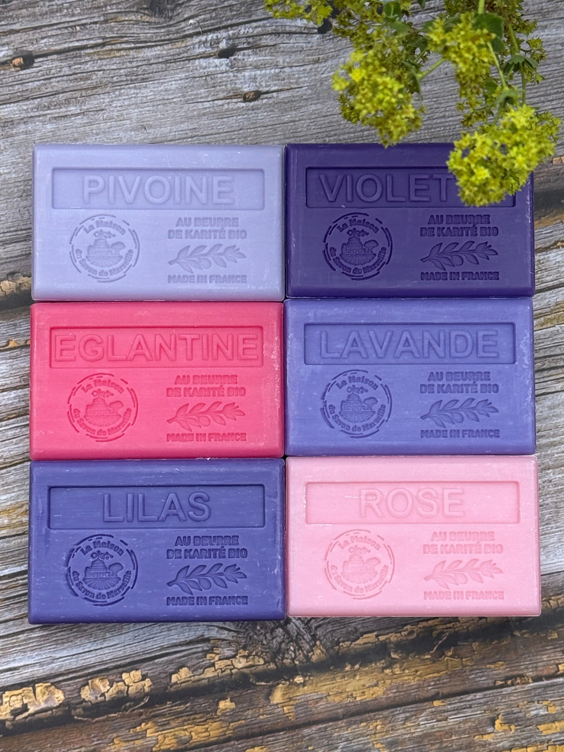 La Maison du Savon de Marseille Rosey Posey, 6 x 125g Soap Bars  I  Unwrapped French Soaps UK