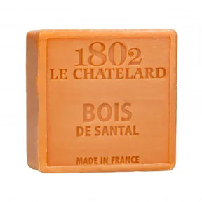 LE CHATELARD 1802 Sandalwood Marseille Soap. 72% Coconut, Olive and Almond Oil, 100g |  PALM FREE French Soaps UK