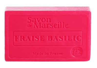 Strawberry & Basil Soap, enriched with Sweet Almond Oil | 100g