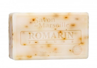 Rosemary Flower Exfoliating Savon de Provence, enriched with Sweet Almond Oil | 100g