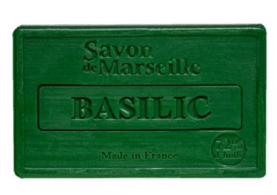 Basil Soap Savon de Provence, enriched with Sweet Almond Oil | 100g