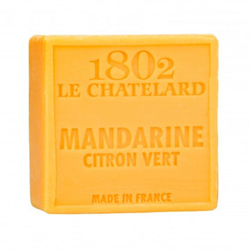 Mandarin & Lime Marseille Soap,  72% Coconut, Olive and Almond Oil, 100g |  PALM FREE