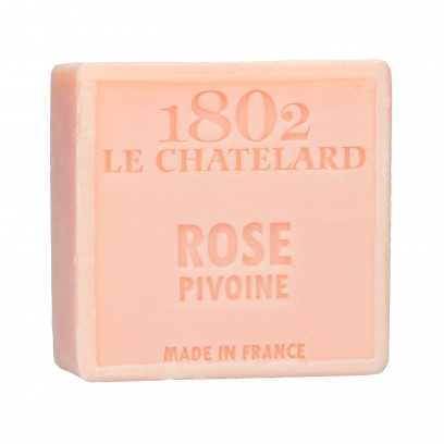 Rose & Peony Soap, 72%  Coconut, Olive and Almond Oil, 100g |  PALM FREE