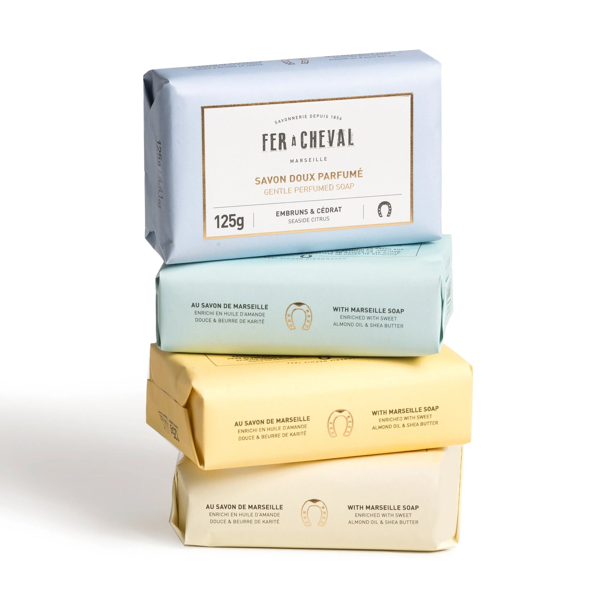 FER A CHEVAL Seaside Citrus, Extra Gentle Fragranced Marseille Soap | 125g French Soaps UK
