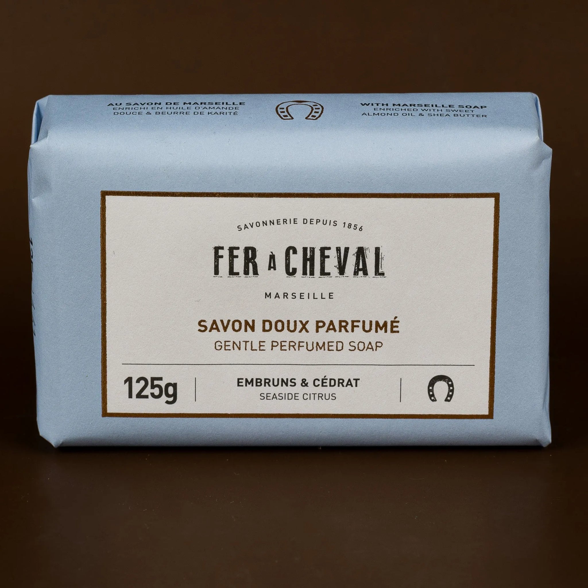 FER A CHEVAL Aqua Manderine, Extra Gentle Fragranced Marseille Soap |125g French Soaps UK