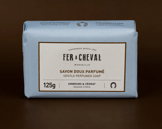 FER A CHEVAL Aqua Manderine, Extra Gentle Fragranced Marseille Soap |125g French Soaps UK
