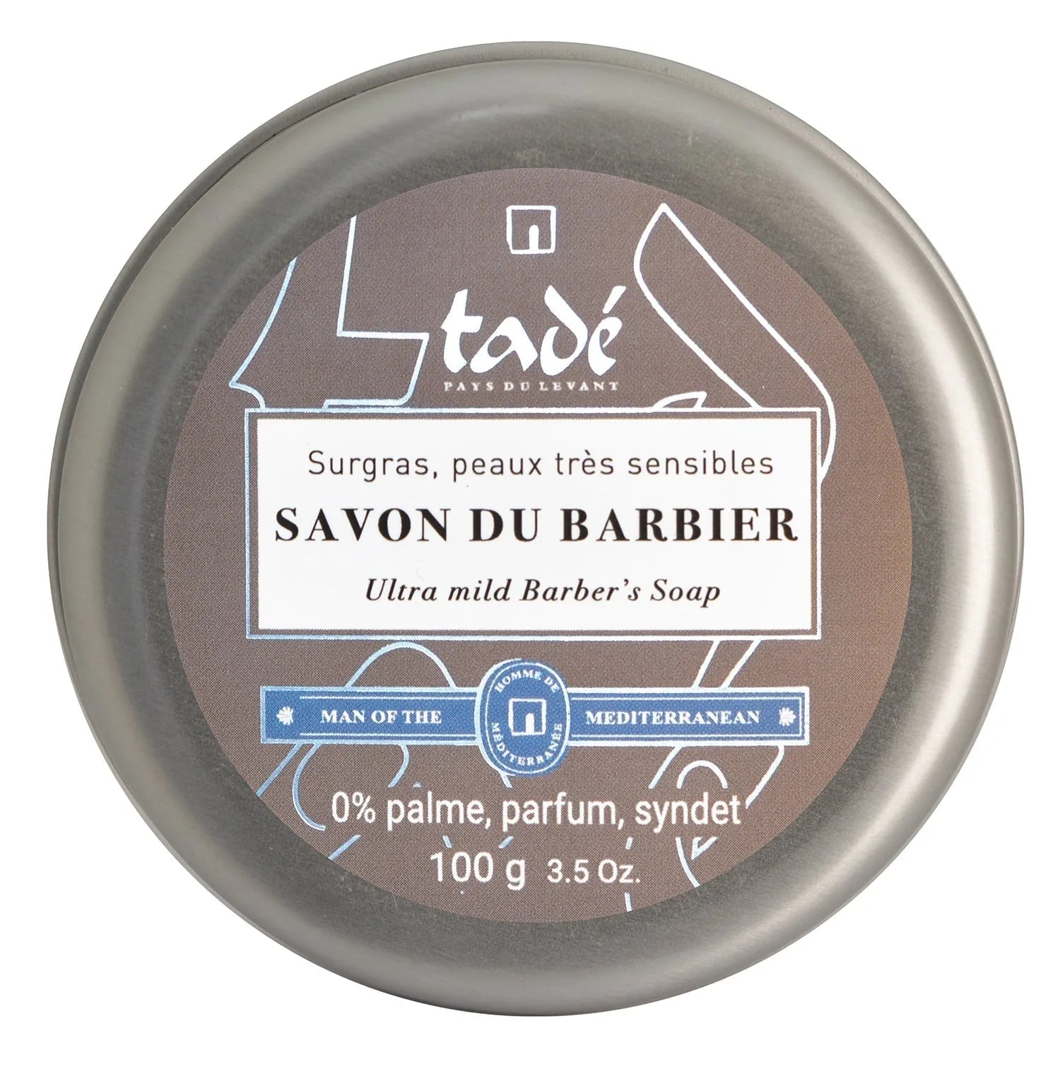 TADÉ PAYS DU LEVANT Shaving Soap with Laurel Oil | 100g French Soaps UK