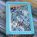 Bastide & Olivier Slanted Blue Mosaic Ceramic Soap Dish French Soaps UK