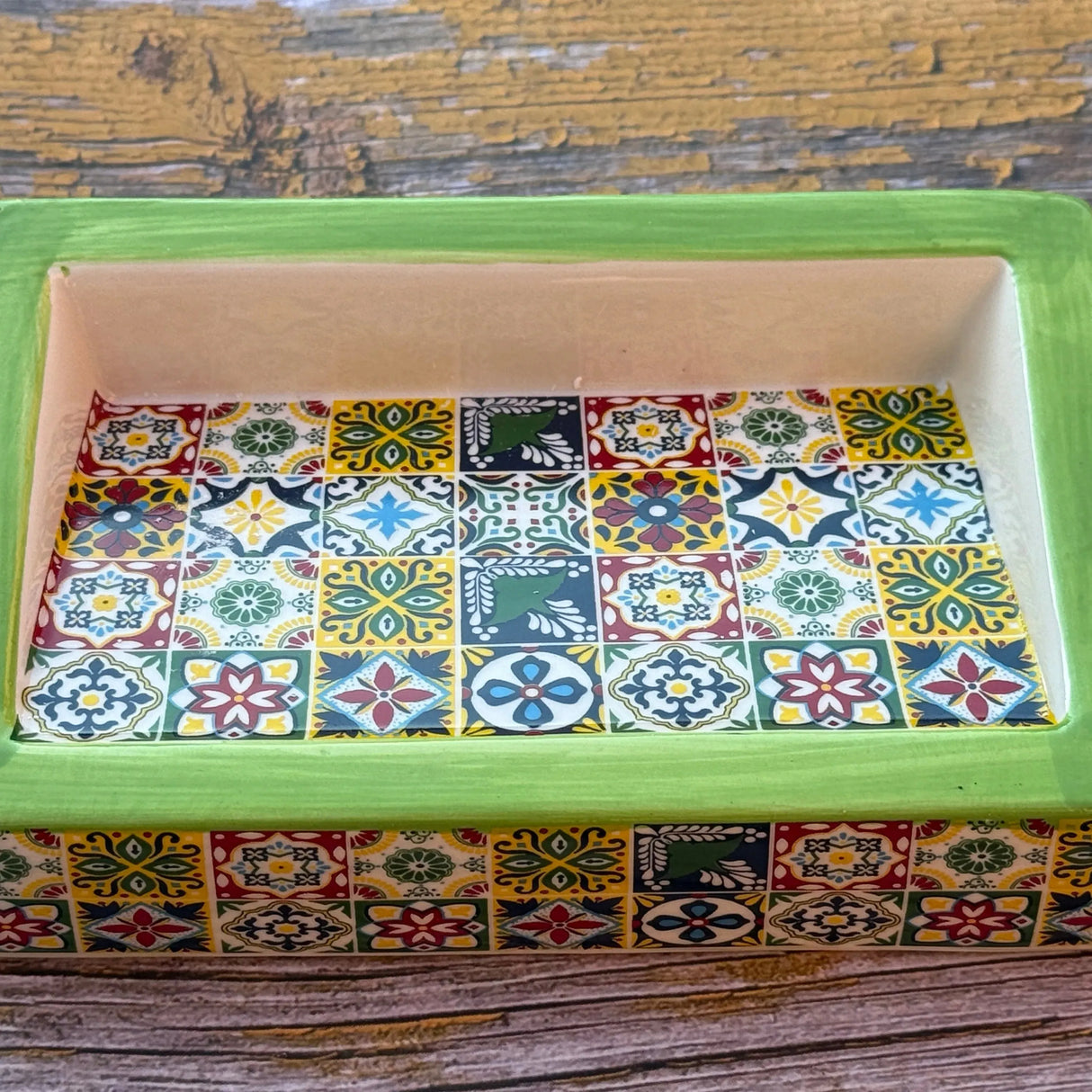 Bastide & Olivier Slanted Green Ceramic Soap Dish French Soaps UK